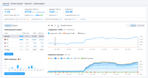 SEO Agentur Kleve – Elite Sales Solutions: Analytics-Dashboard mit Traffic- und Rankingentwicklung